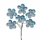 3/4" Acrylic Flowers With Wired Stems 12 Flowers Per Bag