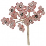 5/8" Acrylic Flowers With Rhinestone Middle (24 Flowers Per Pk)