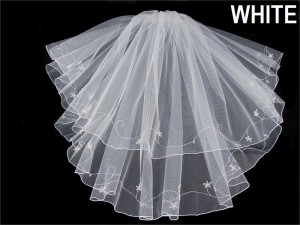 Flower Beaded Wedding Veil