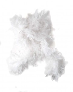 2yds Feather Boa - 20gr. Colours: White and Red